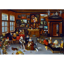 Bluebird Puzzle (art-by--60077) - Hieronymus Francken Iicirca: "The Archdukes Albert and Isabella Visiting a Collector's Cabinet, 1623" - 1000 pezzi