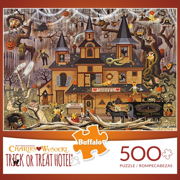 Buffalo Games (3872) - Charles Wysocki: "Trick or Treat Hotel" - 500 pezzi
