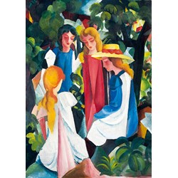 Bluebird Puzzle (60082) - August Macke: "Four Girls, 1913" - 1000 pezzi