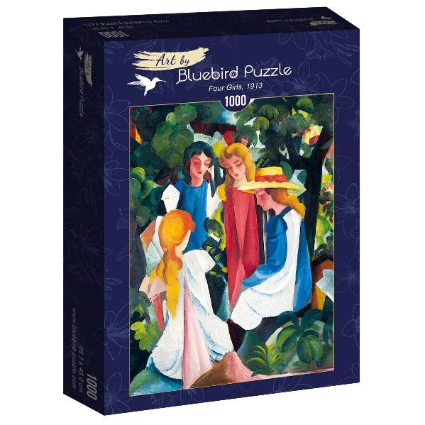 Bluebird Puzzle (60082) - August Macke: "Four Girls, 1913" - 1000 pezzi