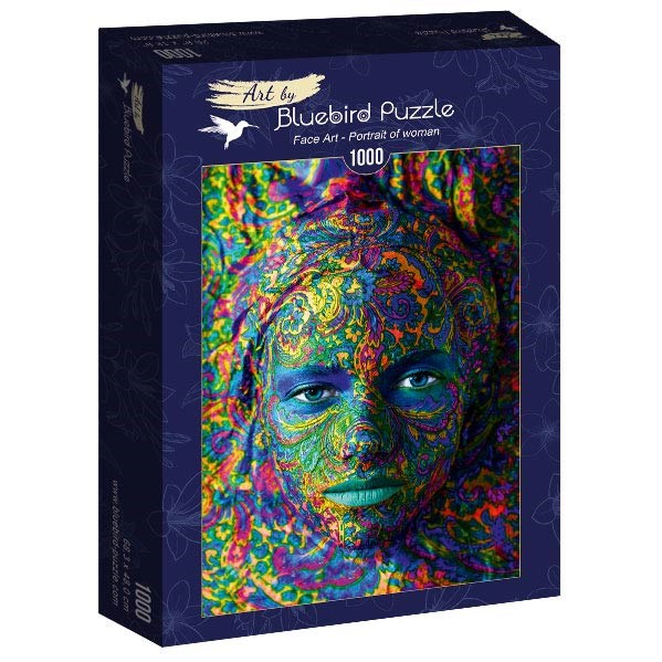 Bluebird Puzzle (60010) - "Face Art, Portrait of woman" - 1000 pezzi