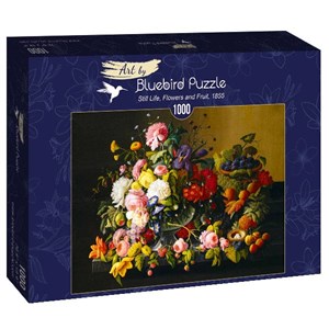 Bluebird Puzzle (60030) - Severin Roesen: "Still Life, Flowers and Fruit, 1855" - 1000 pezzi
