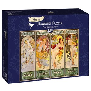 Bluebird Puzzle (60056) - Alphonse Mucha: "Four Seasons, 1900" - 1000 pezzi