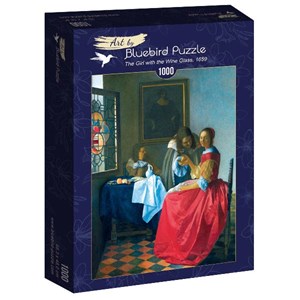 Bluebird Puzzle (60067) - Johannes Vermeer: "The Girl with the Wine Glass, 1659" - 1000 pezzi