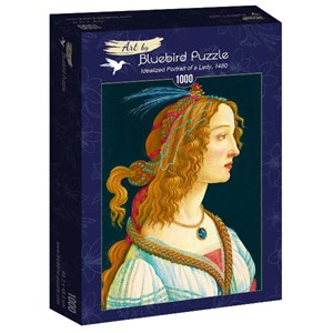 Bluebird Puzzle (60023) - Sandro Botticelli: "Idealized Portrait of a Lady, 1480" - 1000 pezzi