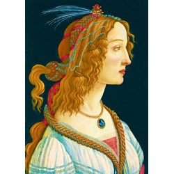 Bluebird Puzzle (60023) - Sandro Botticelli: "Idealized Portrait of a Lady, 1480" - 1000 pezzi