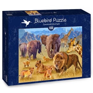 Bluebird Puzzle (70419) - François Ruyer: "Savannah Animals" - 1500 pezzi