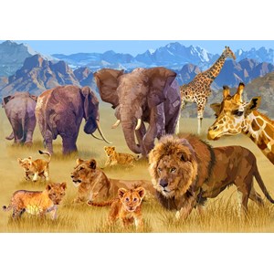 Bluebird Puzzle (70419) - François Ruyer: "Savannah Animals" - 1500 pezzi