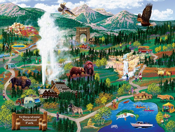 SunsOut (38892) - Joseph Burgess: "Yellowstone Adventures" - 500 pezzi