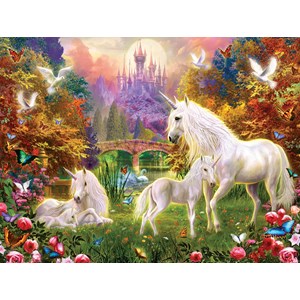 SunsOut (15960) - "Castle Unicorns" - 300 pezzi