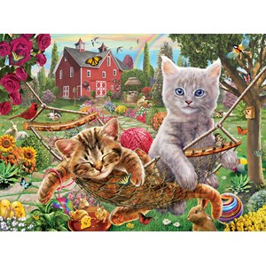 SunsOut (51820) - "Cats on the Farm" - 300 pezzi