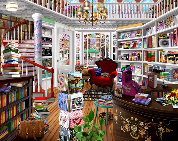 SunsOut (31534) - Bigelow Illustrations: "The Book Shop" - 1000 pezzi