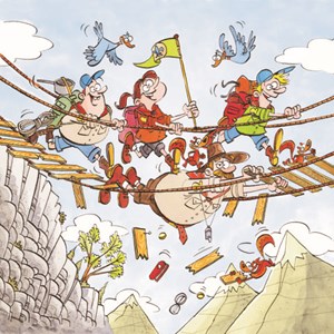 PuzzelMan (814) - "Scouts & Squirrels, Suspension bridge" - 210 pezzi