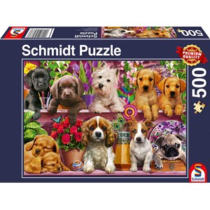 Schmidt Spiele (58973) - "Dogs on a Shelf" - 500 pezzi