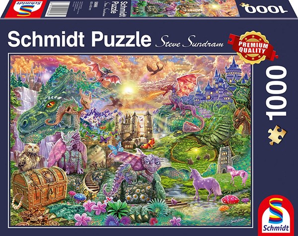 Schmidt Spiele (58966) - "Enchanted Dragon Country" - 1000 pezzi
