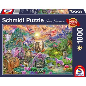 Schmidt Spiele (58966) - "Enchanted Dragon Country" - 1000 pezzi