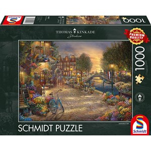 Schmidt Spiele (59917) - Thomas Kinkade: "Amsterdam" - 1000 pezzi