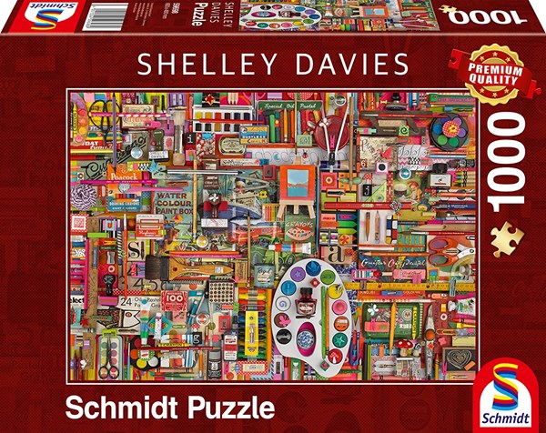 Schmidt Spiele (59698) - Shelley Davies: "Vintage Artist Materials" - 1000 pezzi