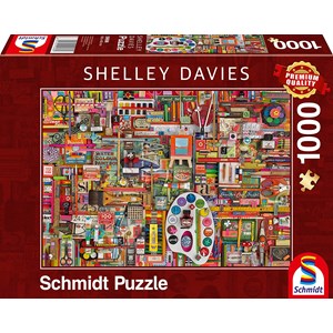 Schmidt Spiele (59698) - Shelley Davies: "Vintage Artist Materials" - 1000 pezzi