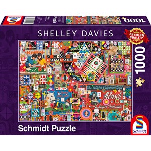 Schmidt Spiele (59900) - Shelley Davies: "Vintage Board Games" - 1000 pezzi