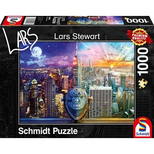 Schmidt Spiele (59905) - Lars Stewart: "New York, Night and Day" - 1000 pezzi