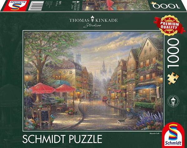 Schmidt Spiele (59675) - Thomas Kinkade: "Cafe in Munich" - 1000 pezzi