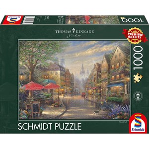 Schmidt Spiele (59675) - Thomas Kinkade: "Cafe in Munich" - 1000 pezzi