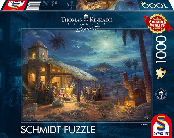 Schmidt Spiele (59676) - Thomas Kinkade: "Spirit, Jesus' Birt" - 1000 pezzi