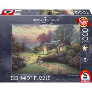 Schmidt Spiele (59678) - Thomas Kinkade: "Spirit, Cottage of the Good Shepherd" - 1000 pezzi