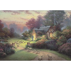 Schmidt Spiele (59678) - Thomas Kinkade: "Spirit, Cottage of the Good Shepherd" - 1000 pezzi