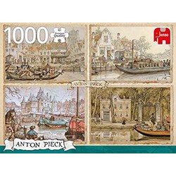 Jumbo (18855) - Anton Pieck: "Canal Boats" - 1000 pezzi
