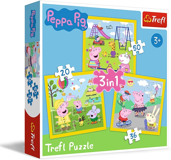 Trefl (34849) - "Peppa's happy day, Peppa Pig" - 20 36 50 pezzi