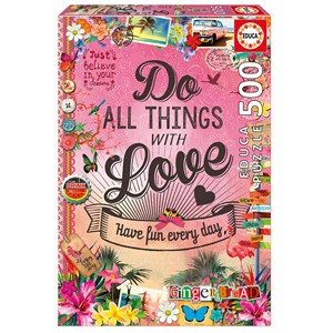 Educa (17086) - "Do All Things With Love" - 500 pezzi