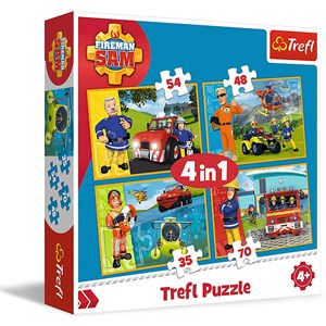 Trefl (34311) - "Fireman Sam to the Rescue" - 35 48 54 70 pezzi