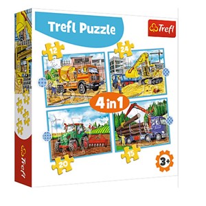 Trefl (34353) - "Large Construction Machines" - 12 15 20 24 pezzi