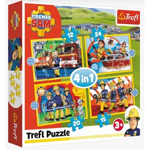 Trefl (34373) - "Helpful Fireman Sam" - 12 15 20 24 pezzi