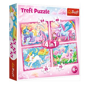 Trefl (34321) - "The Magical World of Unicorns" - 35 48 54 70 pezzi