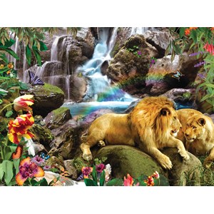 SunsOut (48466) - Alixandra Mullins: "Love Lion Waterfall" - 1000 pezzi