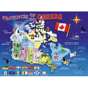 Ravensburger (10569) - "Map of Canada" - 100 pezzi