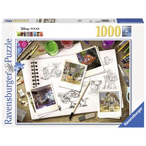 Ravensburger (19603) - "Sketches - Disney / Pixar" - 1000 pezzi