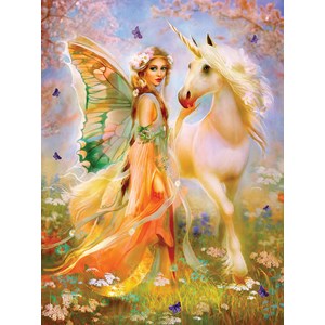 SunsOut (49006) - Bente Schlick: "Fairy Princess and Unicorn" - 1000 pezzi