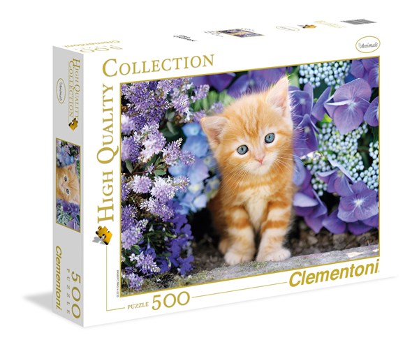 Clementoni (30415) - "Ginger Cat in Flowers" - 500 pezzi