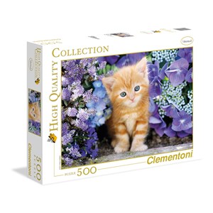 Clementoni (30415) - "Ginger Cat in Flowers" - 500 pezzi