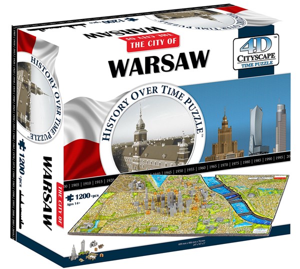 4D Cityscape (40064) - "Warsaw, Poland" - 1200 pezzi