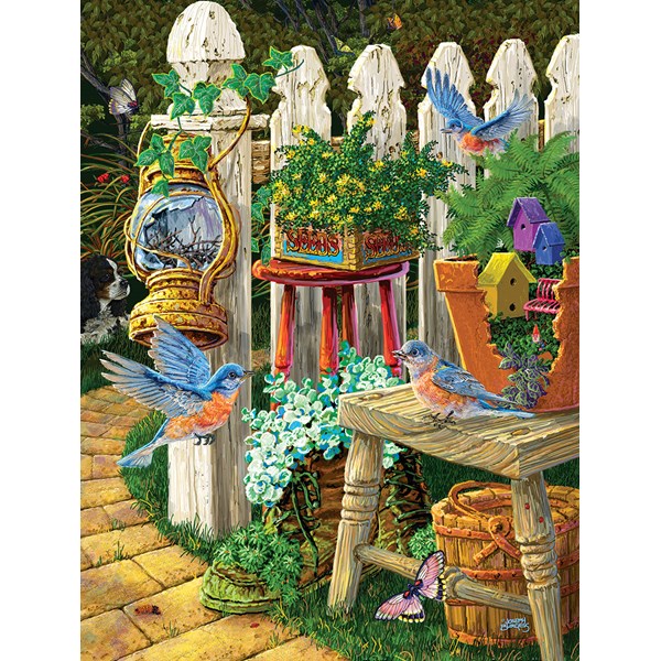 SunsOut (38753) - Joseph Burgess: "Summer Bluebirds" - 300 pezzi