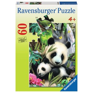 Ravensburger (09608) - Howard Robinson: "Panda Family" - 60 pezzi