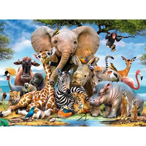 Ravensburger (13075) - Howard Robinson: "African Friends" - 300 pezzi