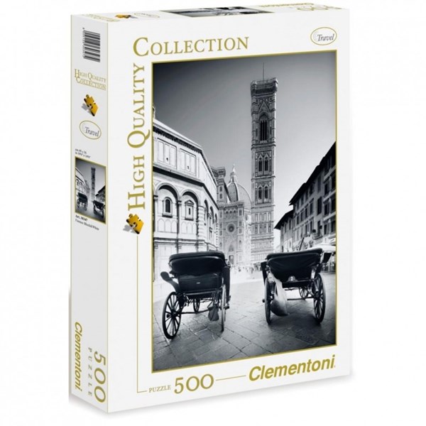 Clementoni (30347) - "Firenze Black & White" - 500 pezzi