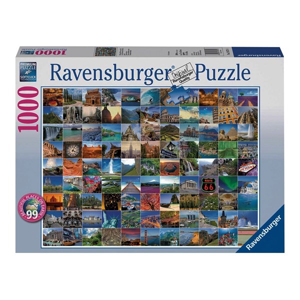 Ravensburger (19371) - "99 Beautiful Places on Earth" - 1000 pezzi