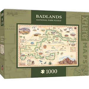 MasterPieces (71764) - "Badlands Map" - 1000 pezzi